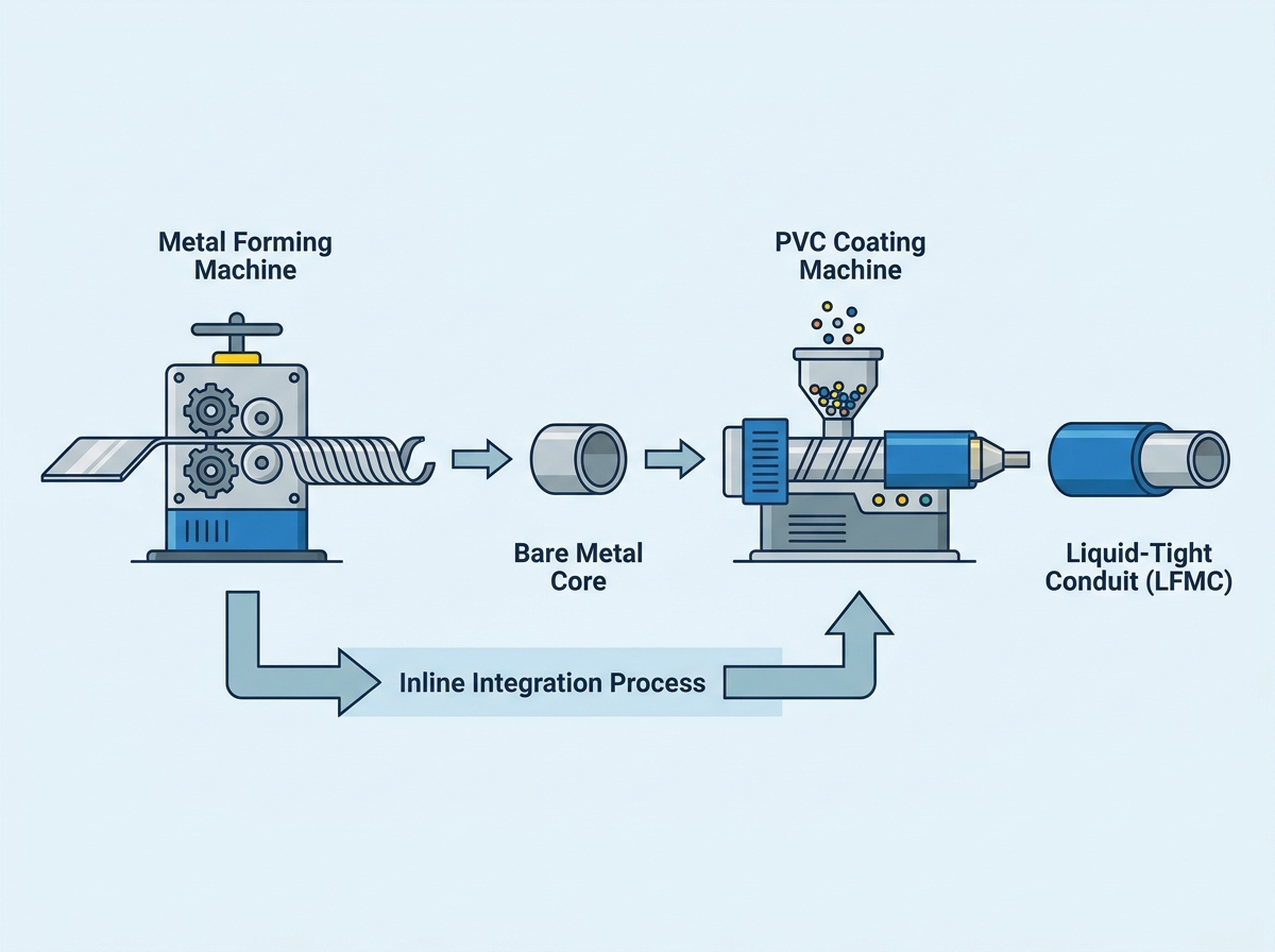 conduit coating machine operation
